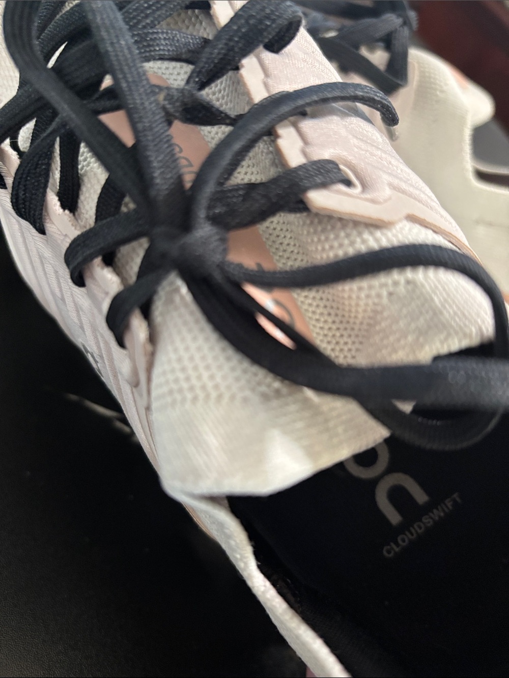 On Cloudswift 3 Light Pink and white Women's Athletic Running Shoes - Picture 8 of 9